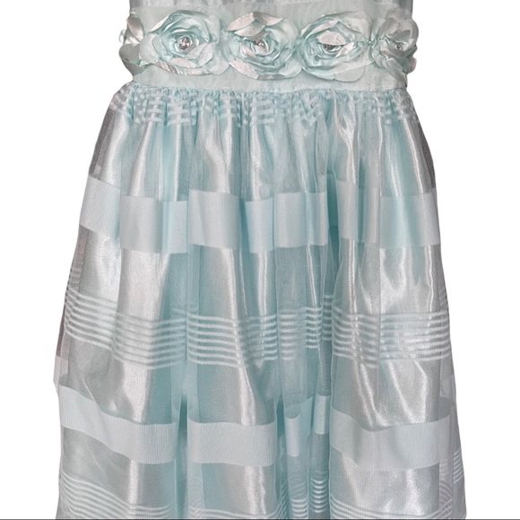 Nanette - soft mint colored dress for girls. - Picture 3 of 13
